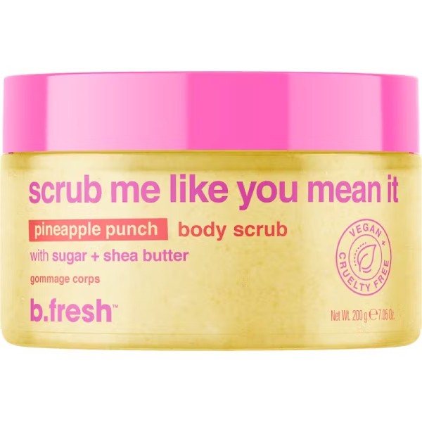 b.fresh Scrub Me Like You Mean It Pineapple Punch Body Scrub Ananasų aromato kūno šveitiklis, 200g | elvaistine.lt
