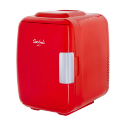 Classic 4 Liter Small Mini Fridge Red Mini šaldytuvas/šildytuvas kosmetikai, 1vnt