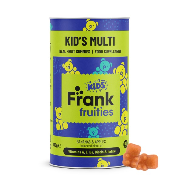 Frank Fruities KID'S MULTI Maisto papildas vaikams nuo 4 metų, 60 guminukų | elvaistine.lt