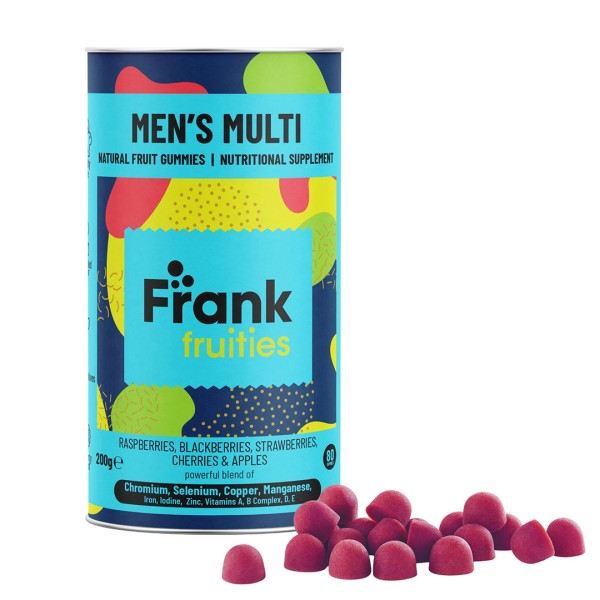 Frank Fruities MEN'S MULTI Maisto papildas vyrams, 80 guminukų | elvaistine.lt