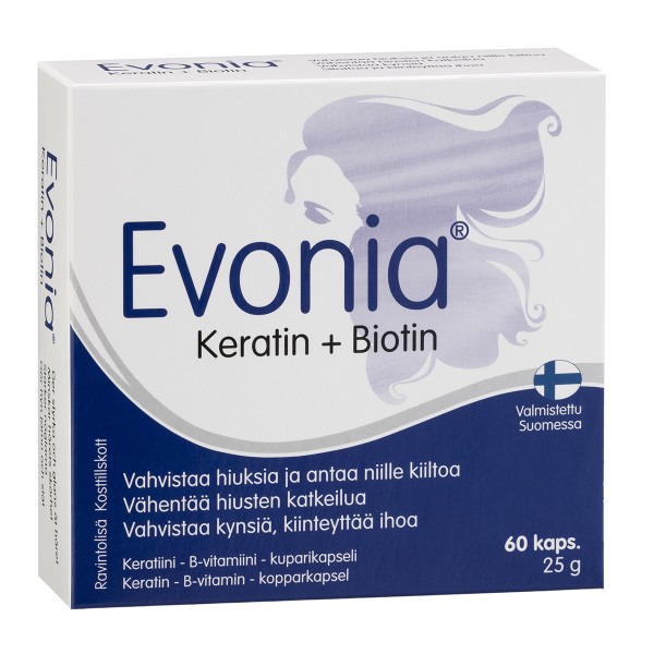 Hankintatukku Evonia Keratin+Biotin N60 | elvaistine.lt