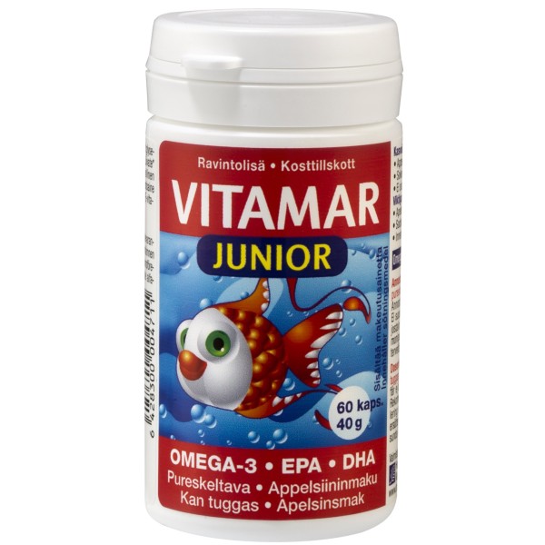 Hankintatukku Vitamar Junior caps N60 žuvų taukai vaikams | elvaistine.lt