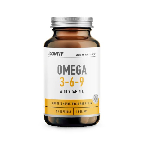 ICONFIT Omega 3-6-9 Su vitaminu E, N90 | elvaistine.lt