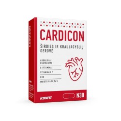 Cardicon Kompleksinis maisto papildas skirtas širdies ir kraujagyslių funkcijai palaikyti,N30
