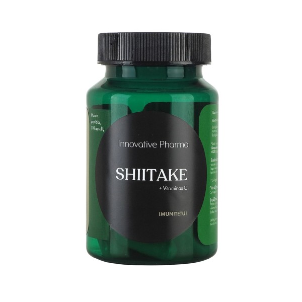Innovative Pharma Baltics SHIITAKE + Vitaminas C, 30 kaps | elvaistine.lt