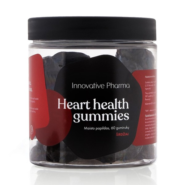 Innovative Pharma Baltics Heart Health Gummies Maisto papildas, 60 guminukų | elvaistine.lt