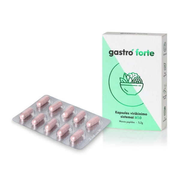 Innovative Pharma Baltics Gastro Forte kapsulės N10 | elvaistine.lt
