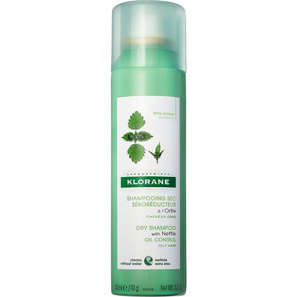 Klorane Oil Control Dry Shampoo With Nettle Sausas šampūnas su dilgėlių ekstraktu, 150ml | elvaistine.lt