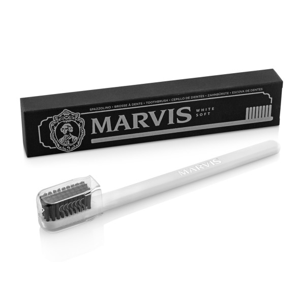 Marvis White Soft Toothbrush Dantų šepetėlis (minkštas), 1vnt | elvaistine.lt