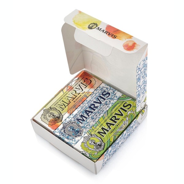 Marvis Tea Collection Toothpaste Gift Set Dantų pastų rinkinys, 3x25ml | elvaistine.lt