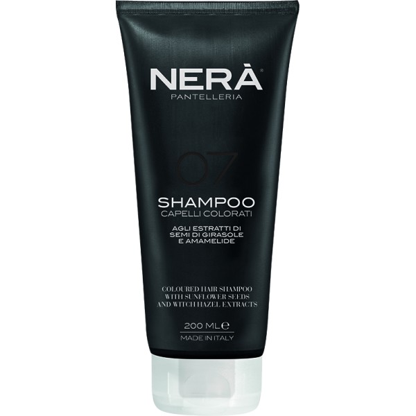 NERA 07 Coloured Hair Shampoo With Sunflower Seeds Šampūnas dažytiems plaukams, 200ml | elvaistine.lt