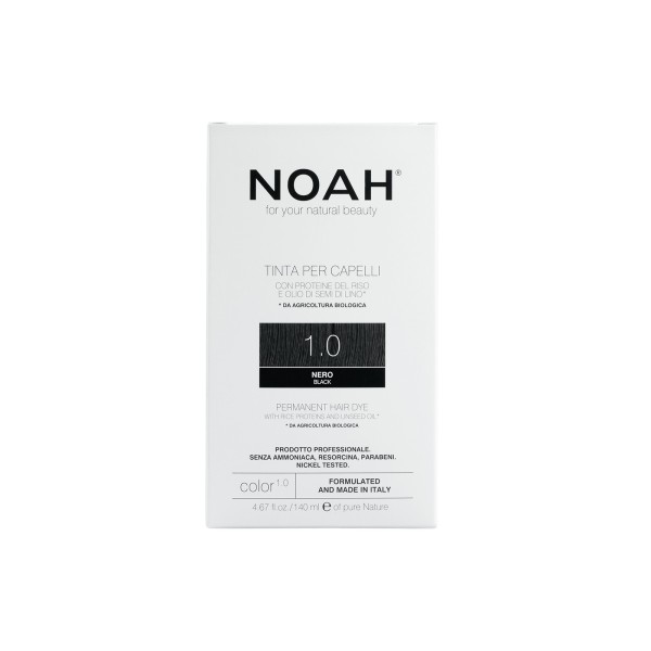 Noah Ilgalaikiai plaukų dažai - 1.0 Black, 140ml | elvaistine.lt