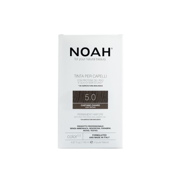 Noah Ilgalaikiai plaukų dažai - 5.0 Light Brown, 140ml | elvaistine.lt