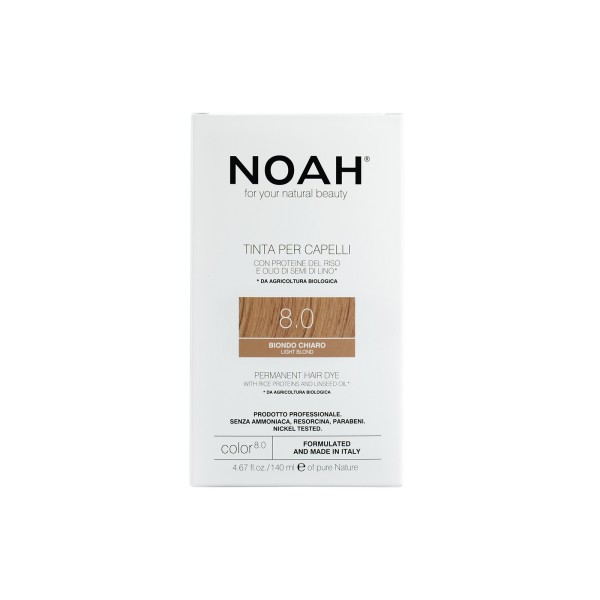 Noah Ilgalaikiai plaukų dažai - 8.0 Light Blond, 140ml | elvaistine.lt