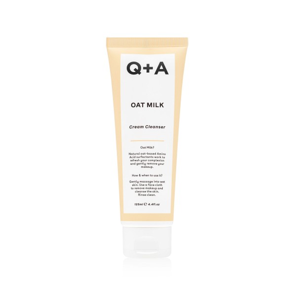 Q+A Oat Milk Cream Cleanser Kreminis veido prausiklis, 125ml | elvaistine.lt