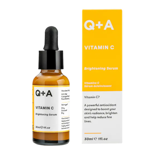 Q+A Vitamin C Brightening Serum Skaistinamasis veido serumas, 30ml | elvaistine.lt