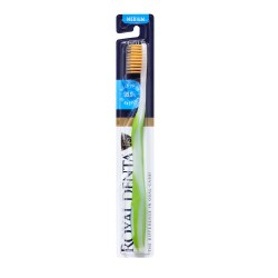 Gold Medium Toothbrush Vidutinio minkštumo dantų šepetėlis su aukso nanodalelėmis, 1 vnt.