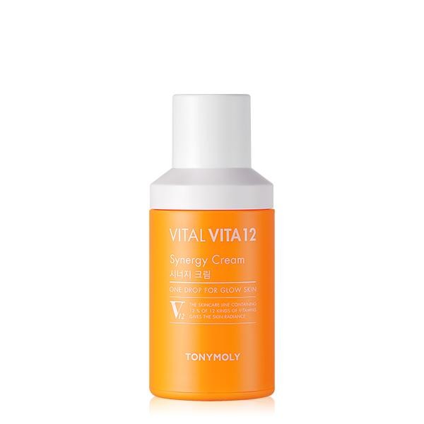 Tony Moly Vital Vita 12 Synergy Cream Skaistinamasis veido kremas su vitaminais, 45ml | elvaistine.lt