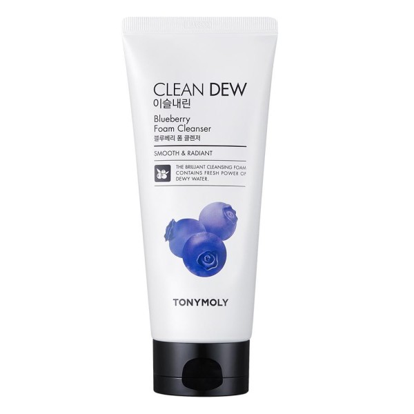 Tony Moly Tony Moly Clean Dew Blueberry Foam Cleanser Veido prausiklis su mėlynėmis, 180ml | elvaistine.lt
