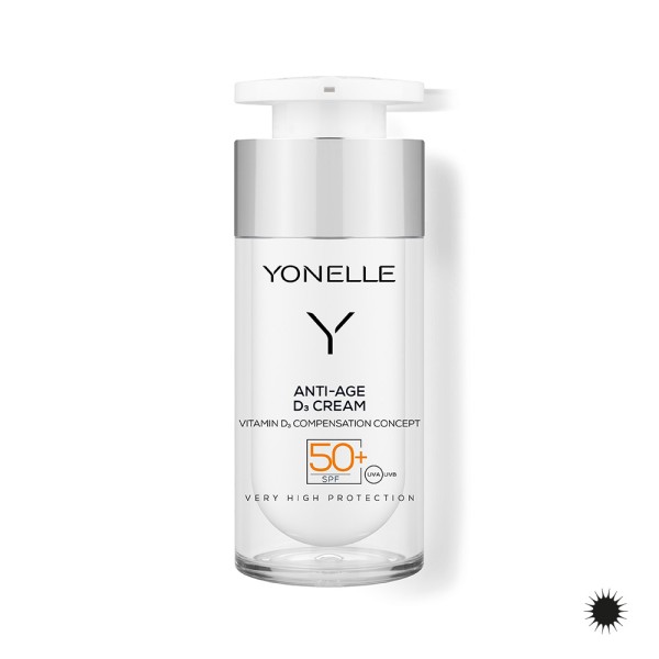 Yonelle Anti Age D3 Cream SPF 50+ Apsauginis veido kremas nuo saulės, 30ml | elvaistine.lt