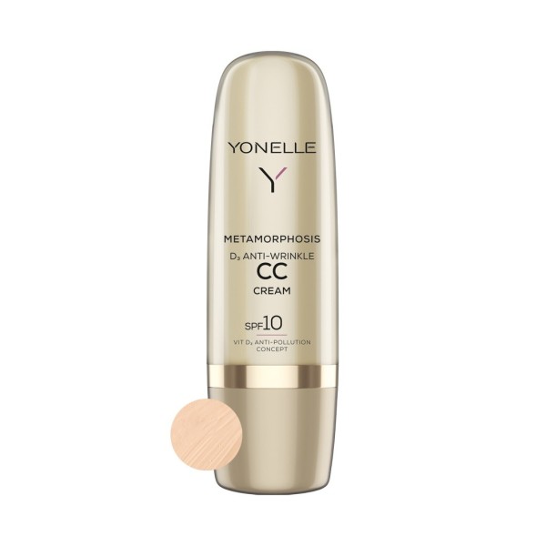 Yonelle Metamorphosis D3 Anti-Wrinkle CC Cream SPF10 Light Neutral Priešraukšlinis CC kremas, 50ml | elvaistine.lt