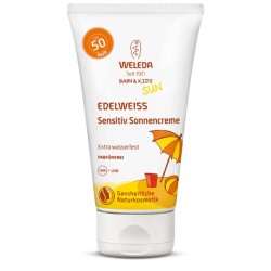 Edelweiss Sensitiv Sonnencreme Natūralus apsauginis kremas nuo saulės kūdikiams ir vaikams SPF 50, 50 ml 